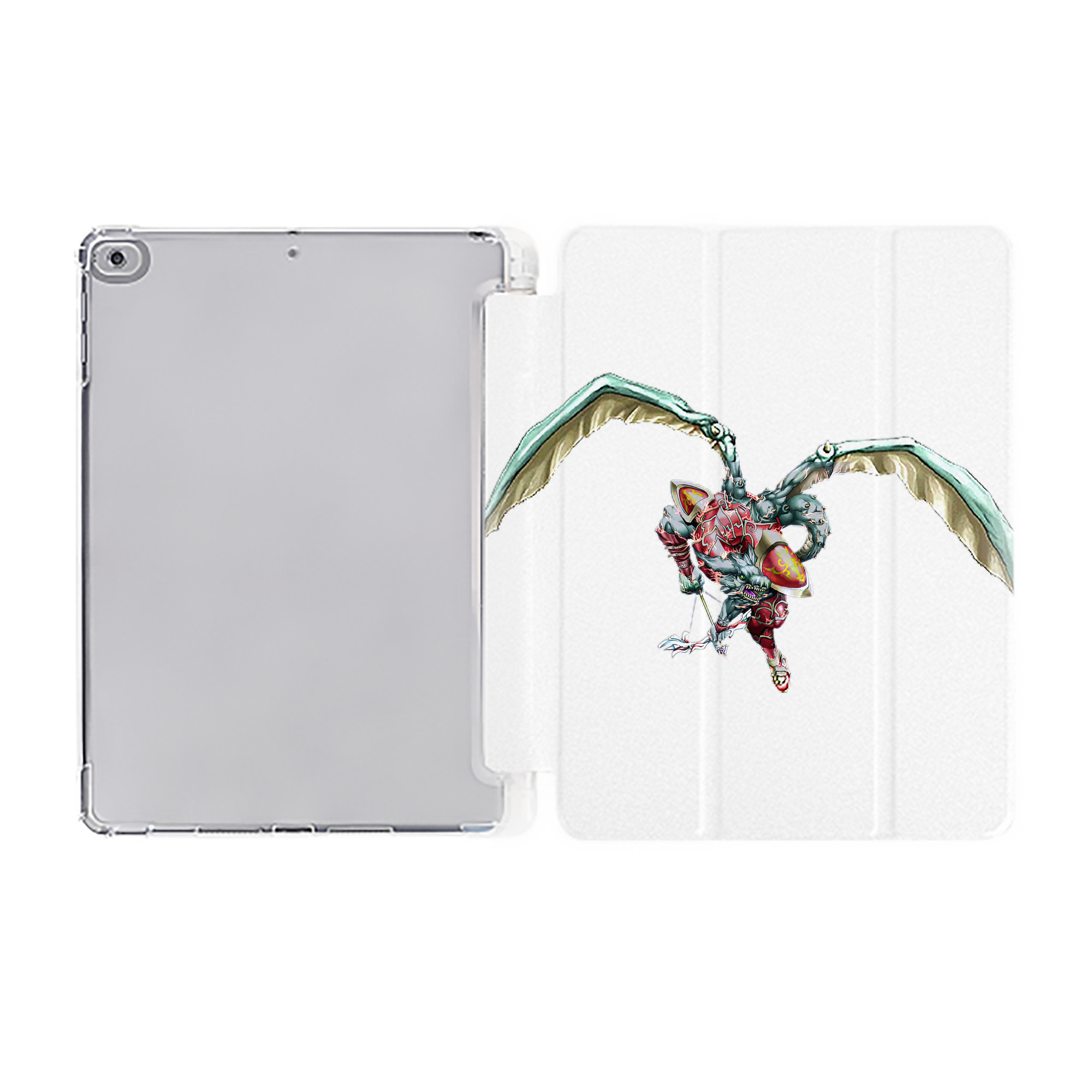 （画像用） 遊☆戯☆王 Yu-Gi-Oh! IPad ケース ペン収納付き 三つ折りスタンド PUレザー×シリコン 対応機種9.5/10.5/10.9インチ